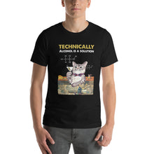 Unisex Short Sleeve Premium Cotton T-shirt - Technically Alcohol Is A Solution