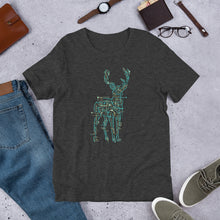 Unisex Short Sleeve Premium Cotton T-shirt - Circuit Deer