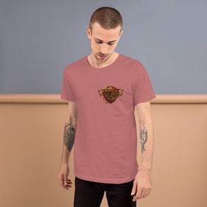 Unisex Short Sleeve Premium Cotton T-shirt - Steampunk Heart 1