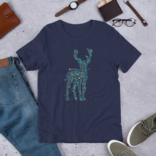 Unisex Short Sleeve Premium Cotton T-shirt - Circuit Deer