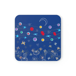 Blood Cell River Cork Back Coaster | Gift for Nurses, Medical Lab Technicians, Hematologists, Hematopathologists, Cell Biologists, or Immunologists