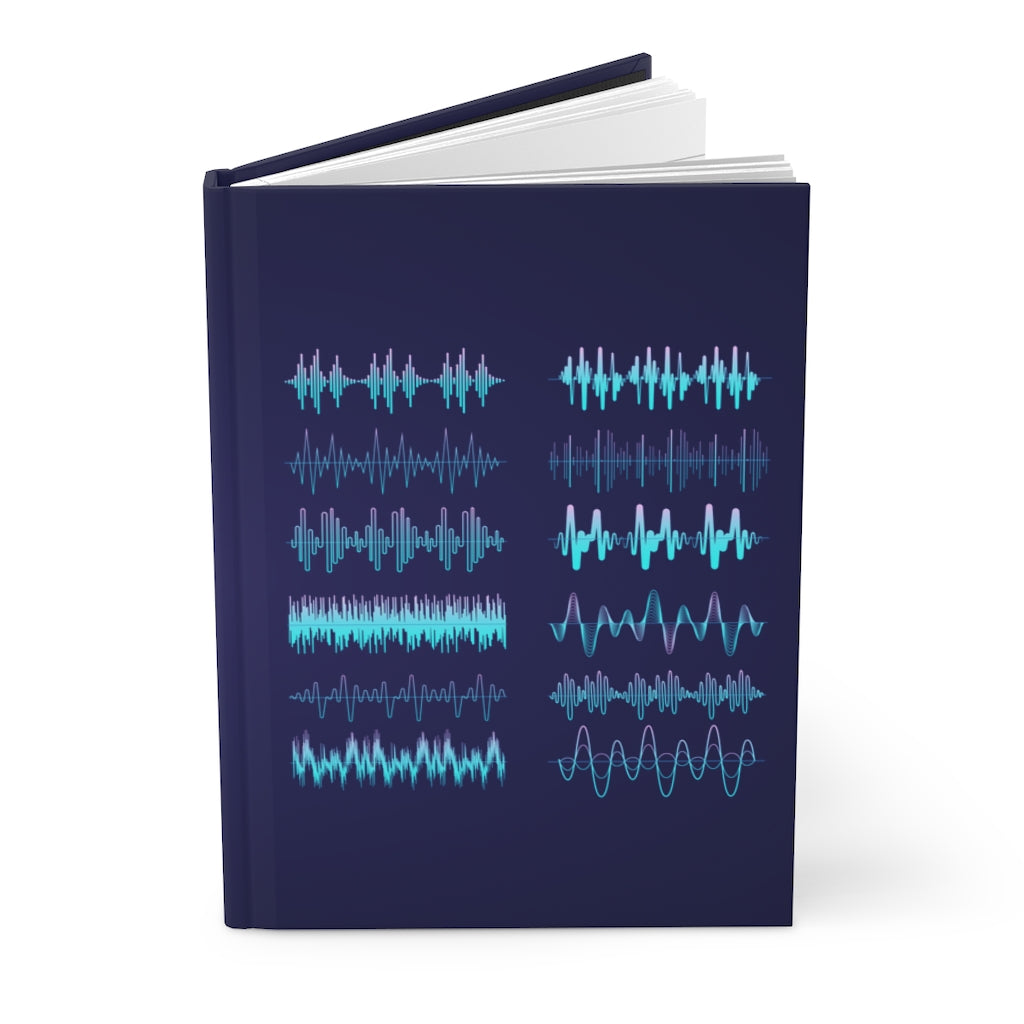 Sound Waves Hardcover Journal Notebook