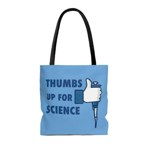 Thumbs Up For Science Tote Bag | Gift for Biologists and Medical Lab Technicians