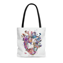 Floral Heart Tote Bag | Gift for Cardiologists, Medical Students, Cardiac Nurses, or Heart Researchers