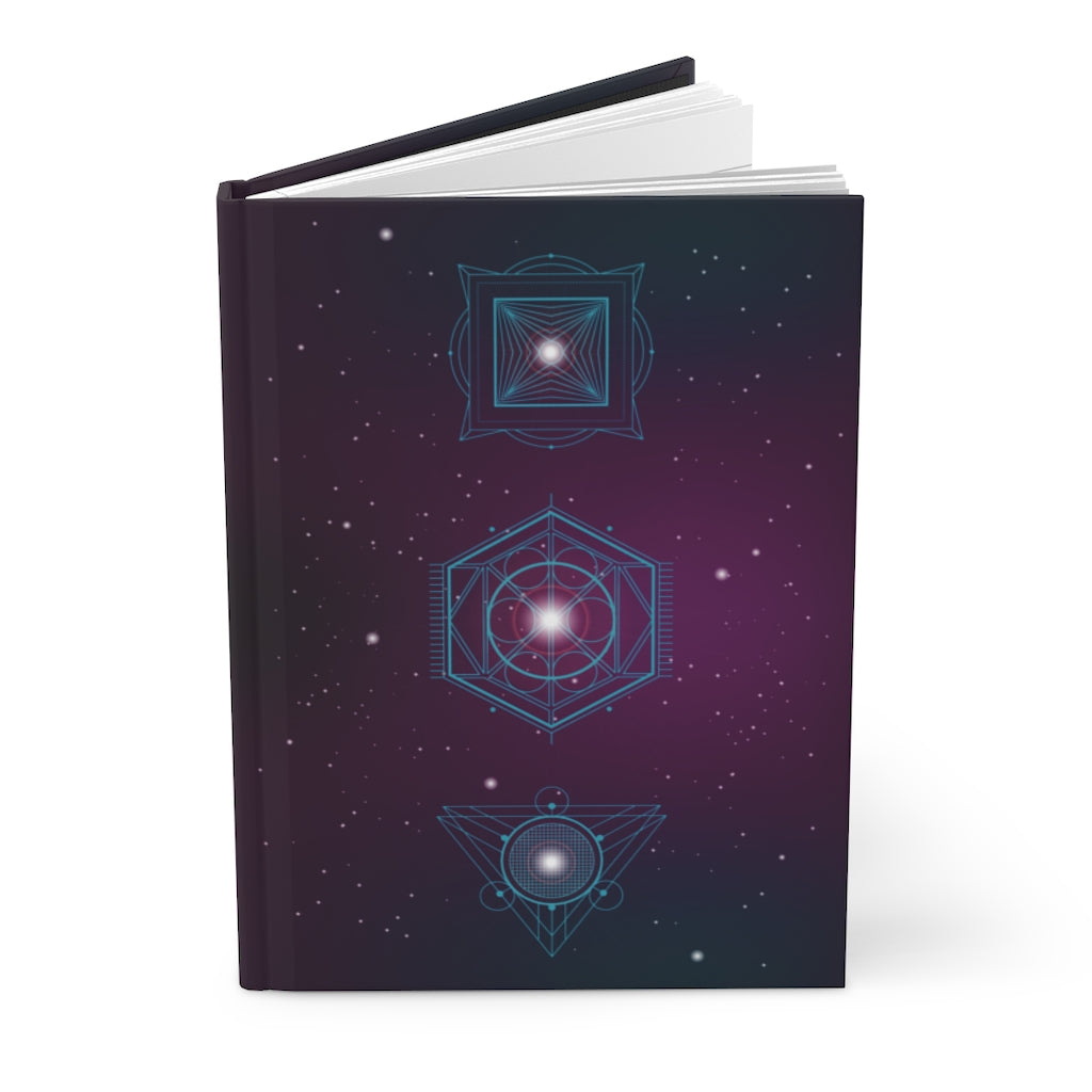 Space & Geometry Hardcover Journal Notebook