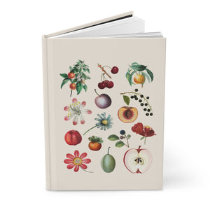 Tasty Fruits And Their Flowers Hardcover Journal Notebook
