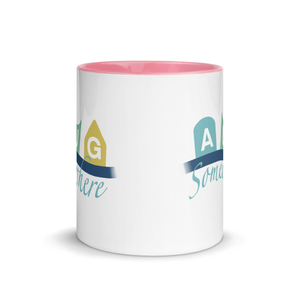 AUG (Start) Somewhere Mug (Handle & Inside in Color) | Gift for Biologists/Biology Lovers