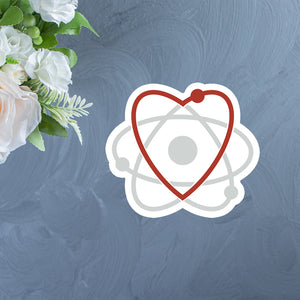 Science Atom/Heart Icon Sticker