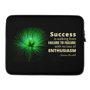 Laptop Case - with Winston Churchill's quote