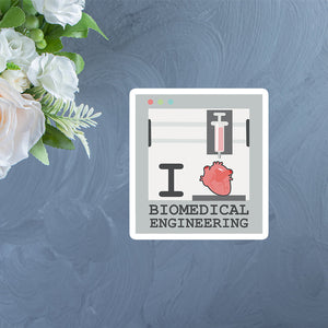 I Heart Biomedical Engineering Sticker | Gift for Biomedical Engineers