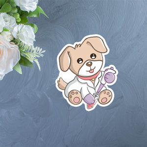 Cute Biology Puppy Sticker