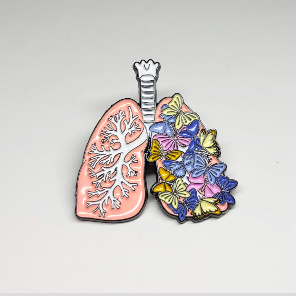 Floral Lungs Pin 2 | Gift for Pulmonologists, Pulmonology Nurses, Medical Students, Lung Researchers/Scientists