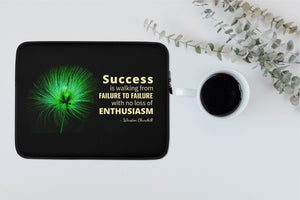 Laptop Case - with Winston Churchill's quote