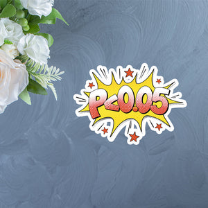 P<0.05 Comic Sound Effect Sticker