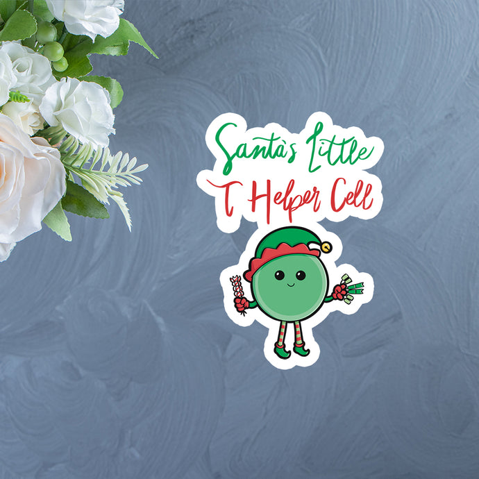 Santa's Little T Helper Cell Sticker