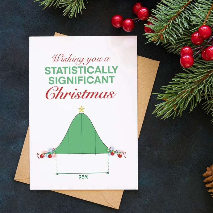 Statistically Significant Christmas Tree Greeting Card