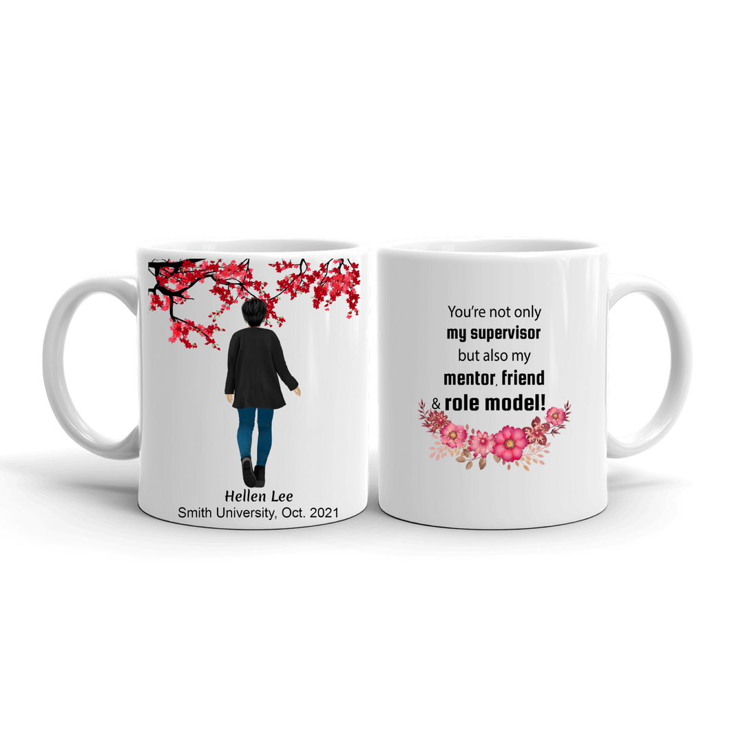 Thank You Appreciation Gift For Female Coworkers, Employees, Colleagues & Friends - Personalized Mug  - You Are My Role Model, 11oz
