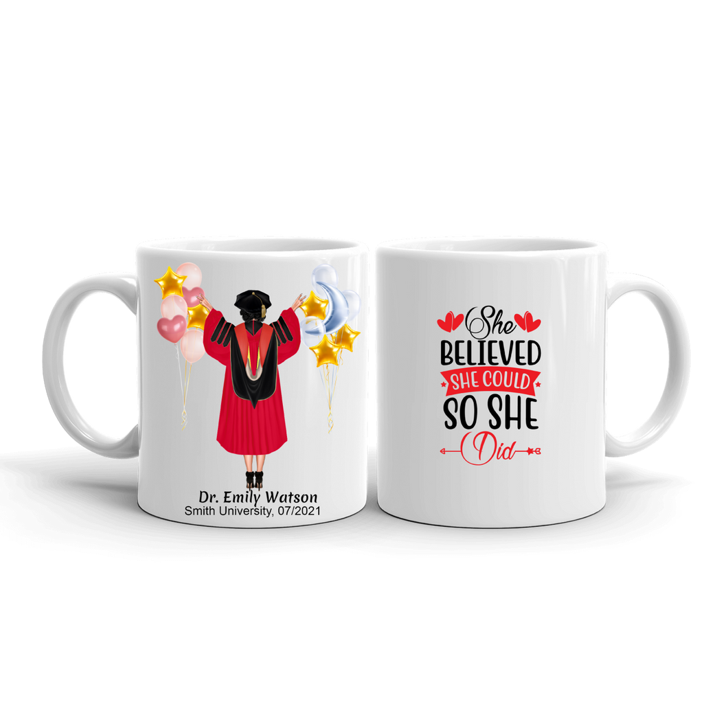 Andaz Press Funny Graduation Coffee Mug - "Finally Graduated Done!", 11oz Ceramic, Gift Boxed