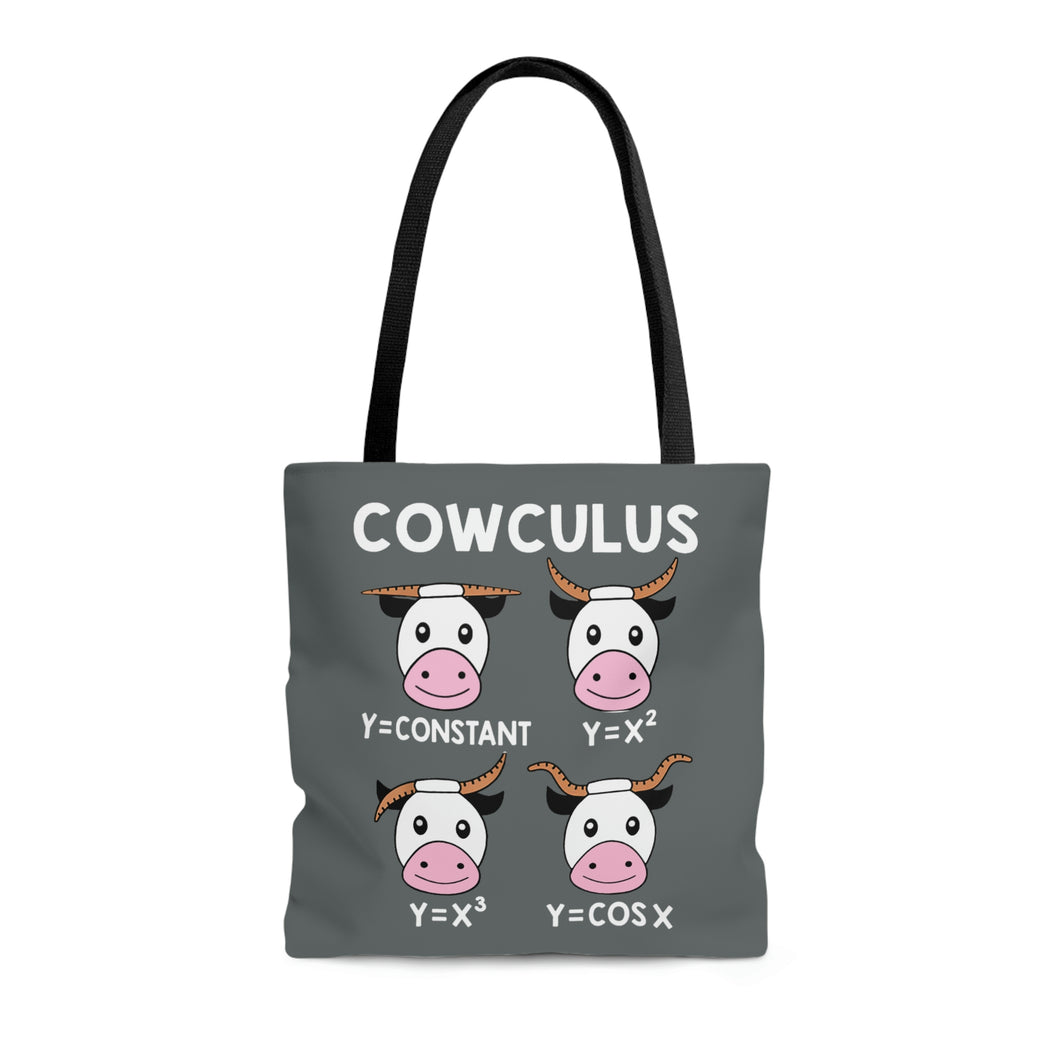 Cowculus Tote Bag | Gift for Math Lovers, Mathematicians, Data Scientists, Engineers, Statisticians, or Physicists, or Pharmacologists