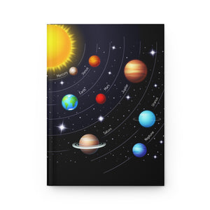 Planets In Our Solar System Hardcover Journal Notebook