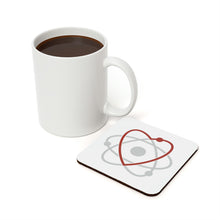 Atom Heart Science Cork Back Coaster | Gift for Scientists and Science Lovers