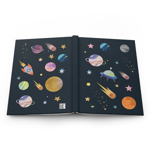 Galaxy Doodle Hardcover Journal Notebook