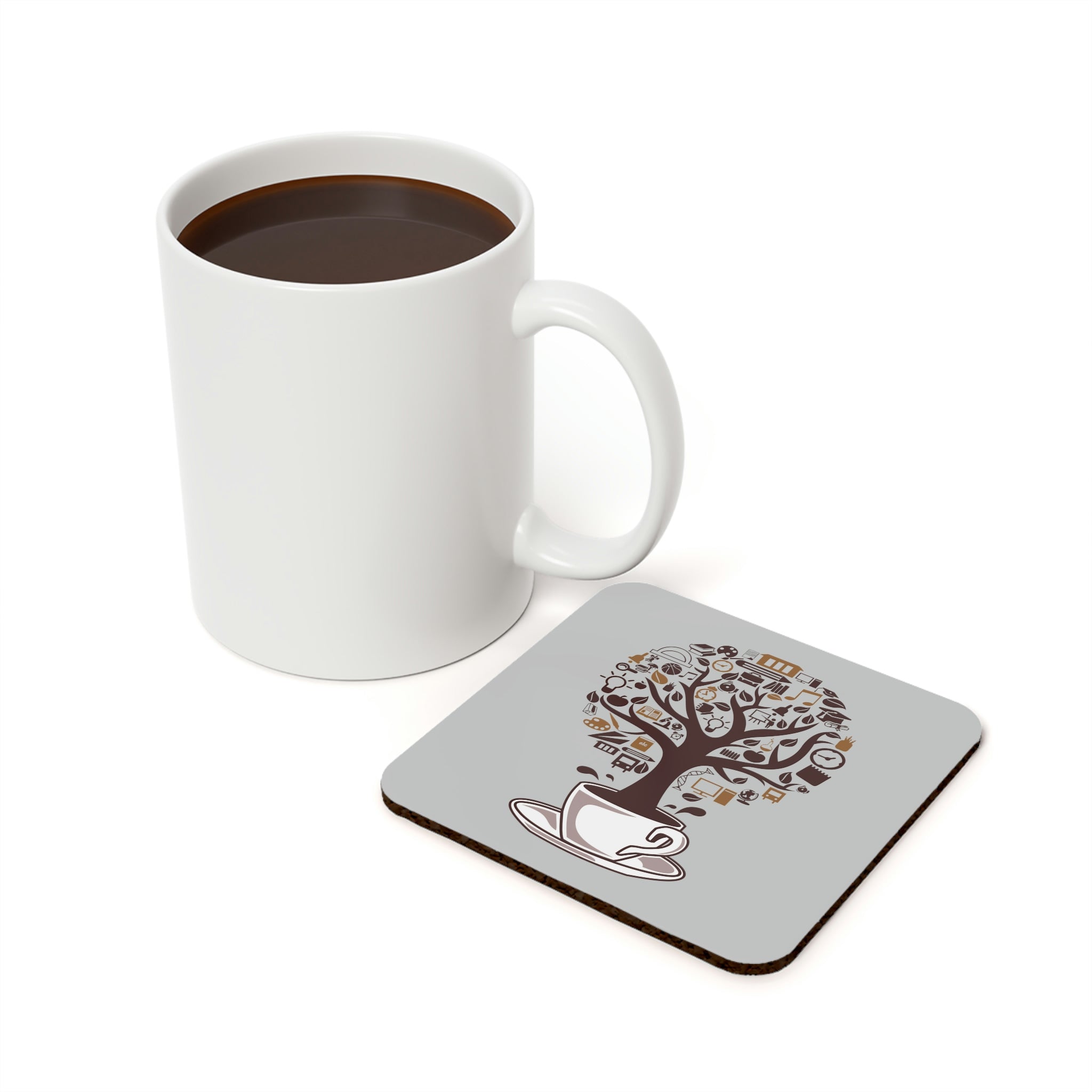 Coffee Lover Cork Coasters | Thick Cork Coaster | Various Designs