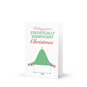Statistically Significant Christmas Tree Greeting Card