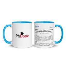 Publication Mug (Handle & Inside in Blue) - Perfect Gift for Master's/PhD Students, Postdocs, Professors, Researchers, and Scientists