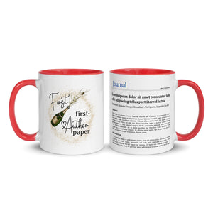 Publication Mug (Handle & Inside in Red) - Perfect Gift for Master's/PhD Students, Postdocs, Professors, Researchers, and Scientists